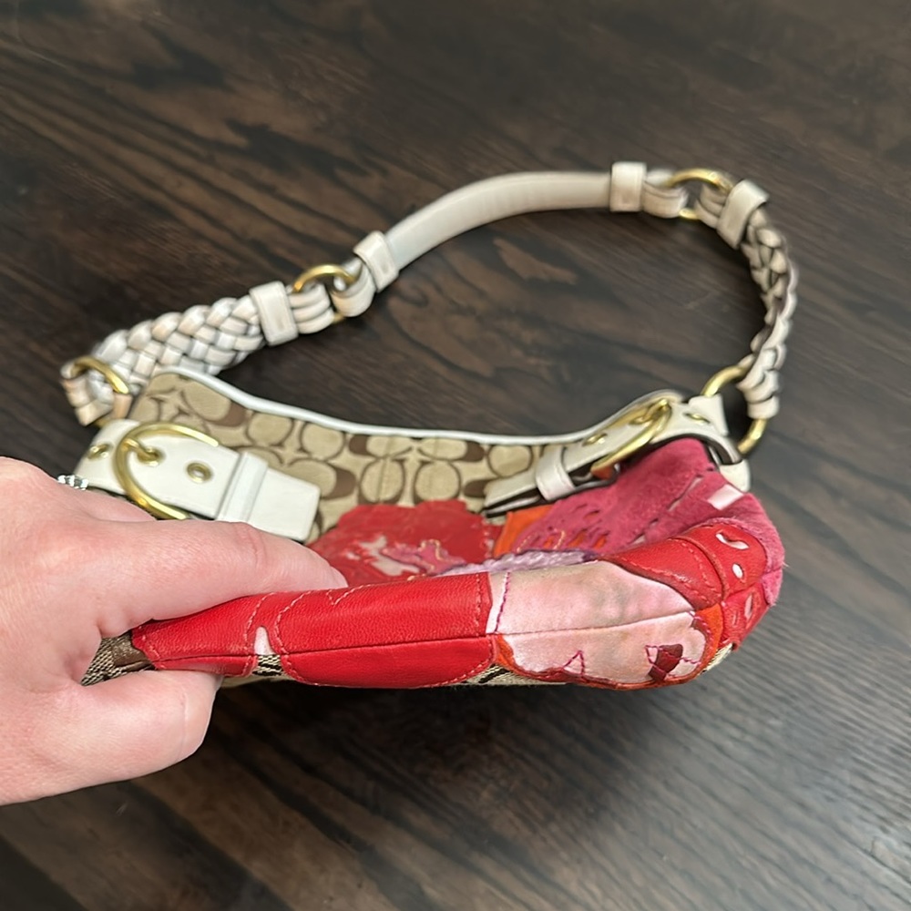 Coach poppy floral signature shoulder bag - Picture 10 of 12